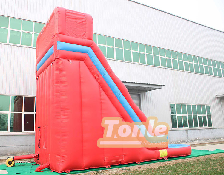 28ft classic red inflatable water slide with pool for sale