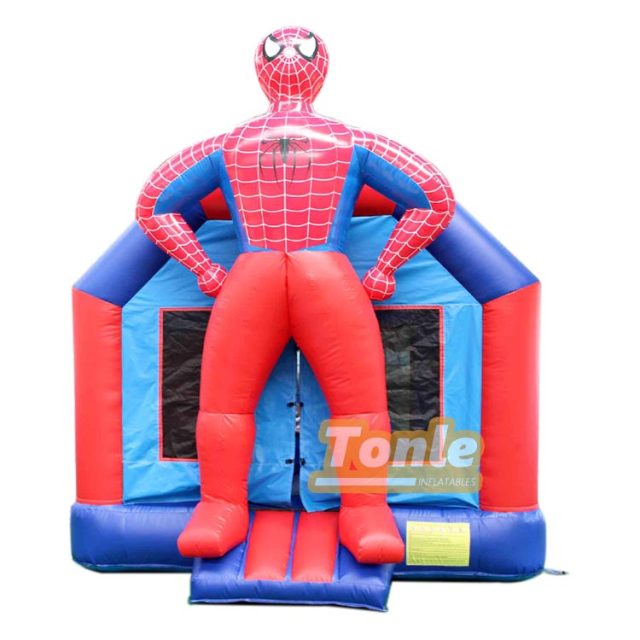 Spiderman themed children's inflatable bounce house jumping castle