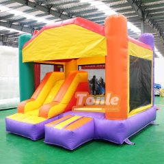cheap bouncy house commercial inflatable bouncer with slide for sale