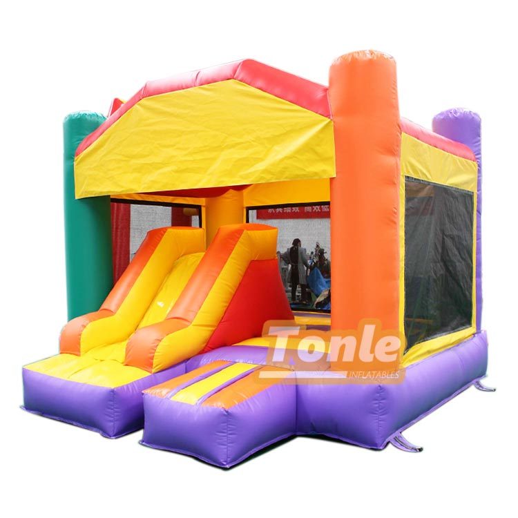 cheap bouncy house commercial inflatable bouncer with slide for sale