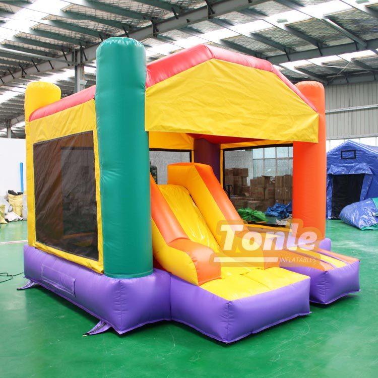 cheap bouncy house commercial inflatable bouncer with slide for sale