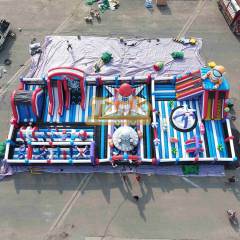Spaceship theme playground inflatable park bouncy castle for sale