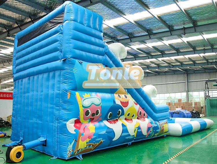 Custom Cheap Ocean Wave Small Fish Inflatable Water Slide