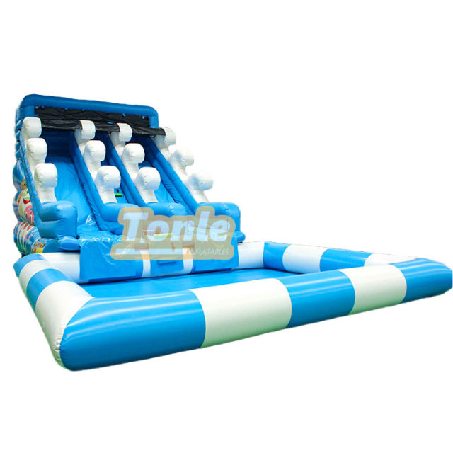 Custom Cheap Ocean Wave Small Fish Inflatable Water Slide