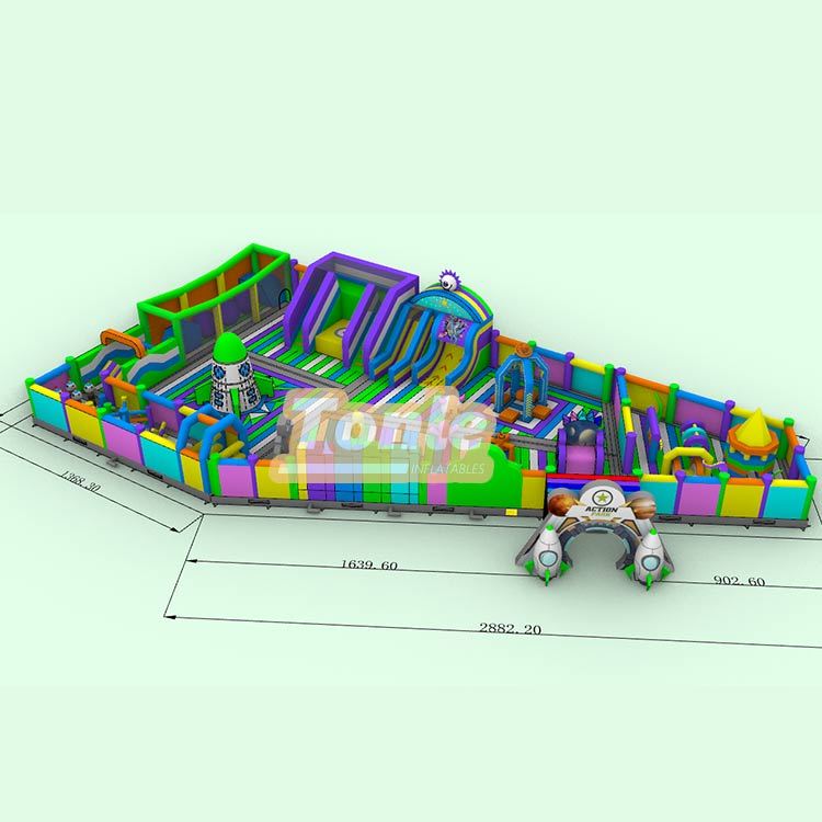 Customized colorful polygon large inflatable playground inflatable jumping castle