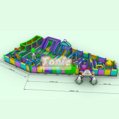 Customized colorful polygon large inflatable playground inflatable jumping castle