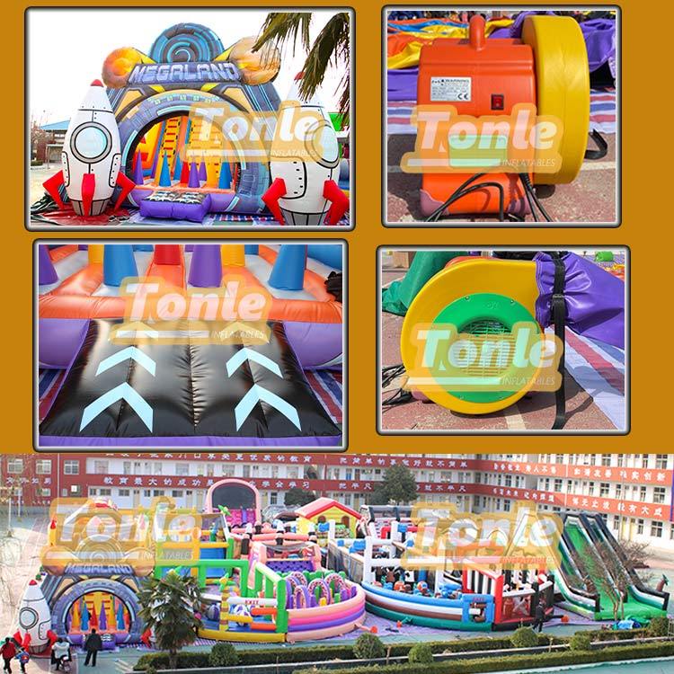 166*133ft large inflatable multi-event continuous obstacle course
