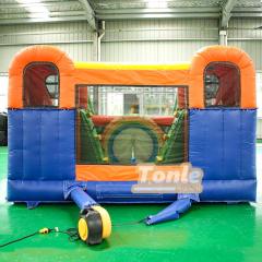 Custom Double Slide Inflatable Bounce House with Pool Combo