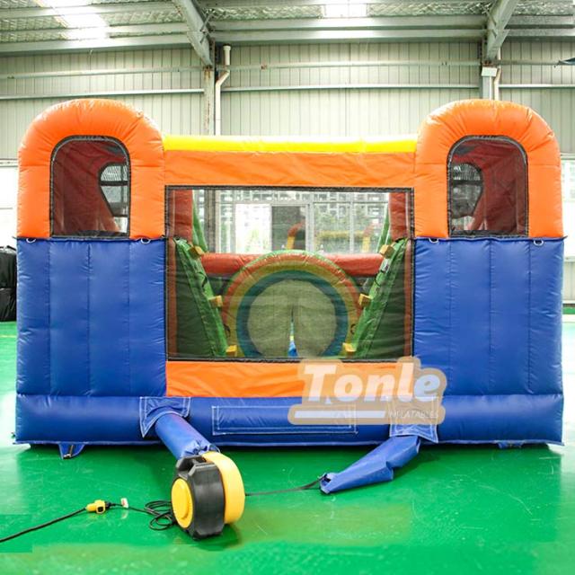 Custom Double Slide Inflatable Bounce House with Pool Combo
