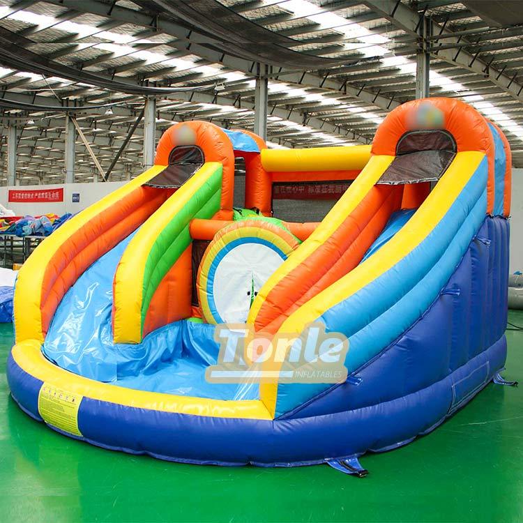 Custom Double Slide Inflatable Bounce House with Pool Combo