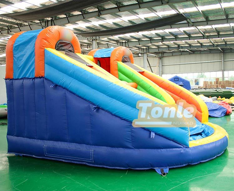 Custom Double Slide Inflatable Bounce House with Pool Combo
