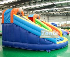 Custom Double Slide Inflatable Bounce House with Pool Combo
