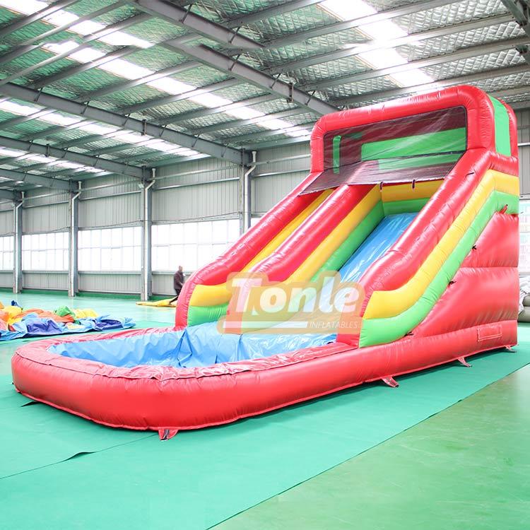 Customized same style different color inflatable water slide
