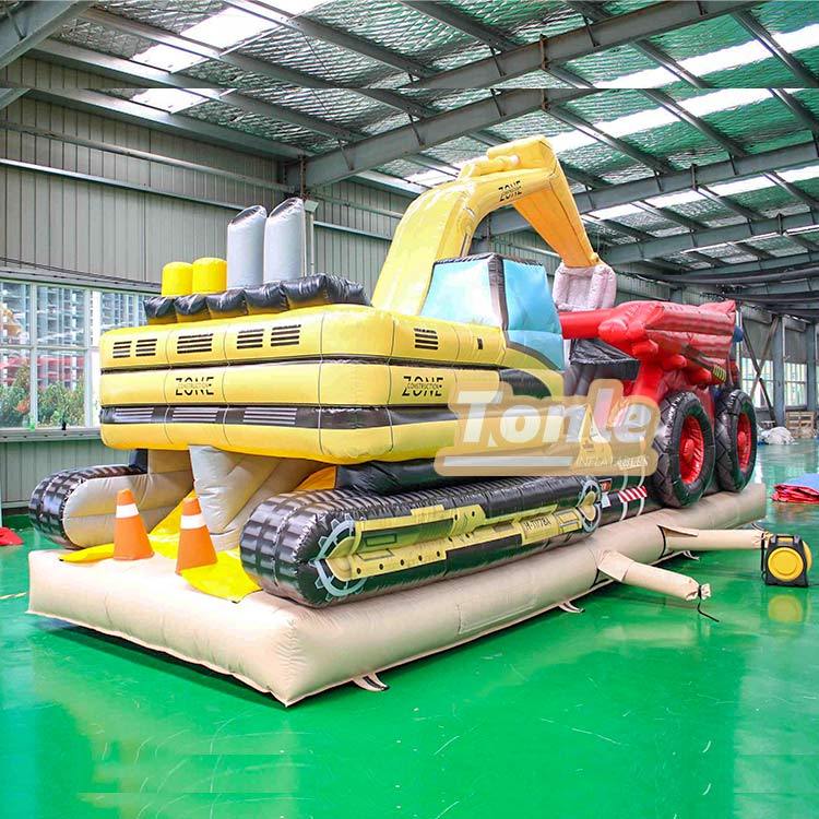 Construction Zone Works Vehicle Inflatable Obstacle Course