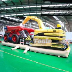 Construction Zone Works Vehicle Inflatable Obstacle Course