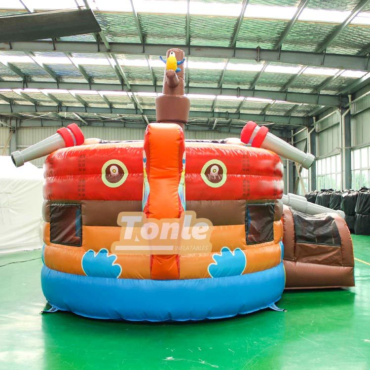 Inflatable Deluxe Pirate Ship wet and dry slide