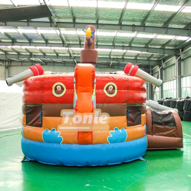Inflatable Deluxe Pirate Ship wet and dry slide