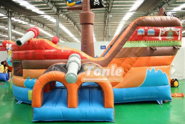 Inflatable Deluxe Pirate Ship wet and dry slide