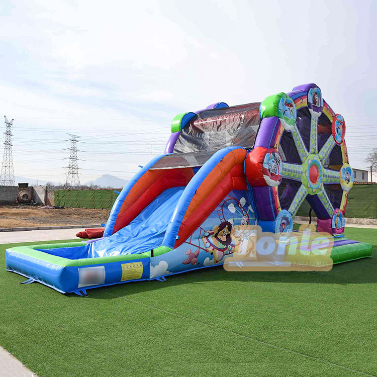 inflatable ferris wheel bounce house jump castle with water slide combo for sale