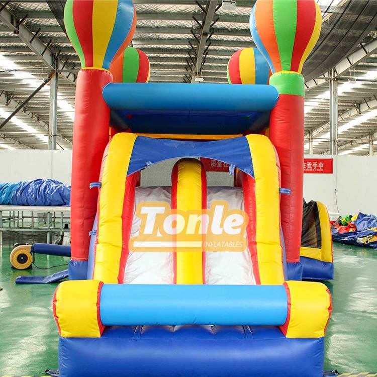 Hot Air Balloon Inflatable Bounce House Water Slide Combination