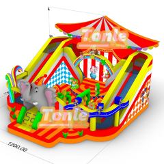 Circus themed bouncy castle children's play park