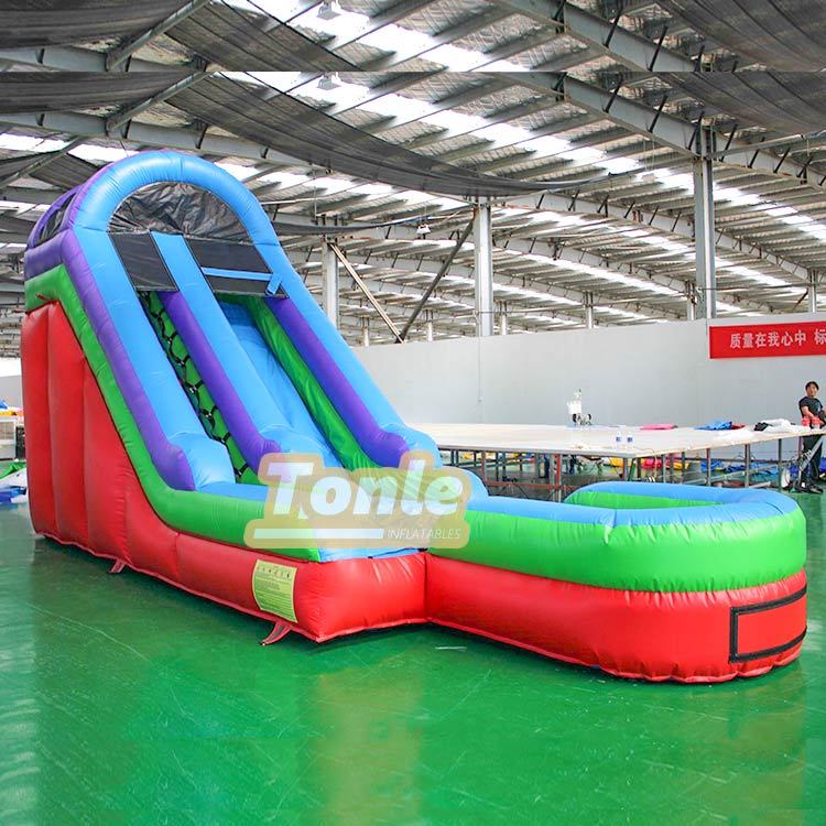 15FT Retro Rainbow Inflatable Water Slide