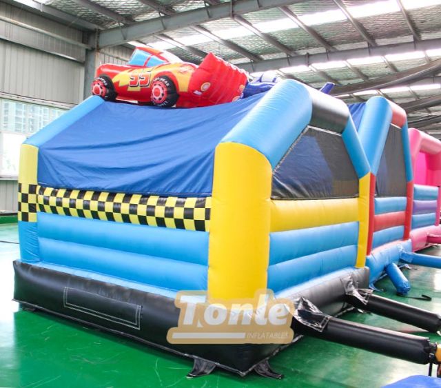 Sports car kart theme bouncy castle inflatable bounce house