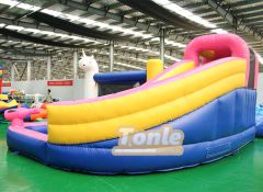 Unicorn Bounce House Backyard Water Slide Combo