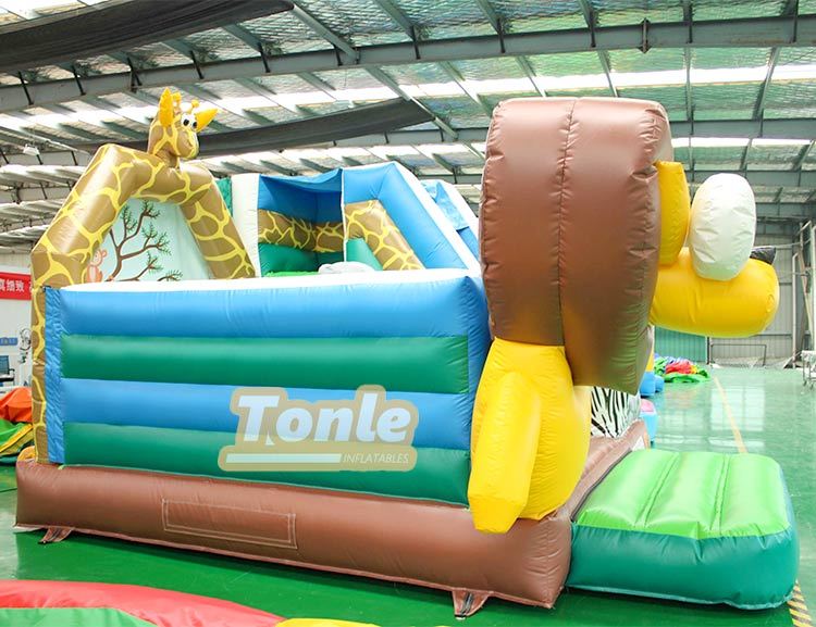 Lion Giraffe Zoo Theme Bouncy Castle Inflatable Bounce House
