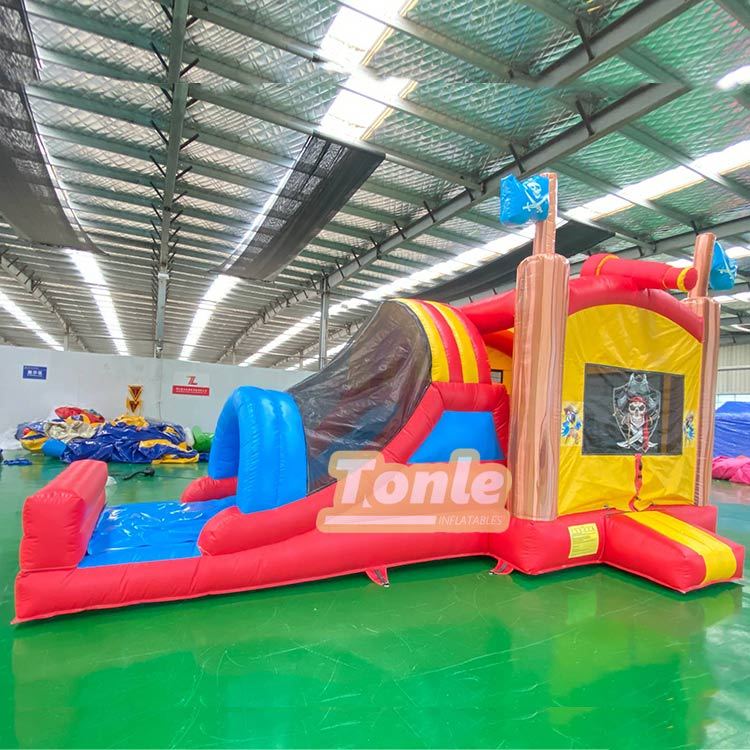 Pirate Ship Themed Inflatable Dry Slide Combo