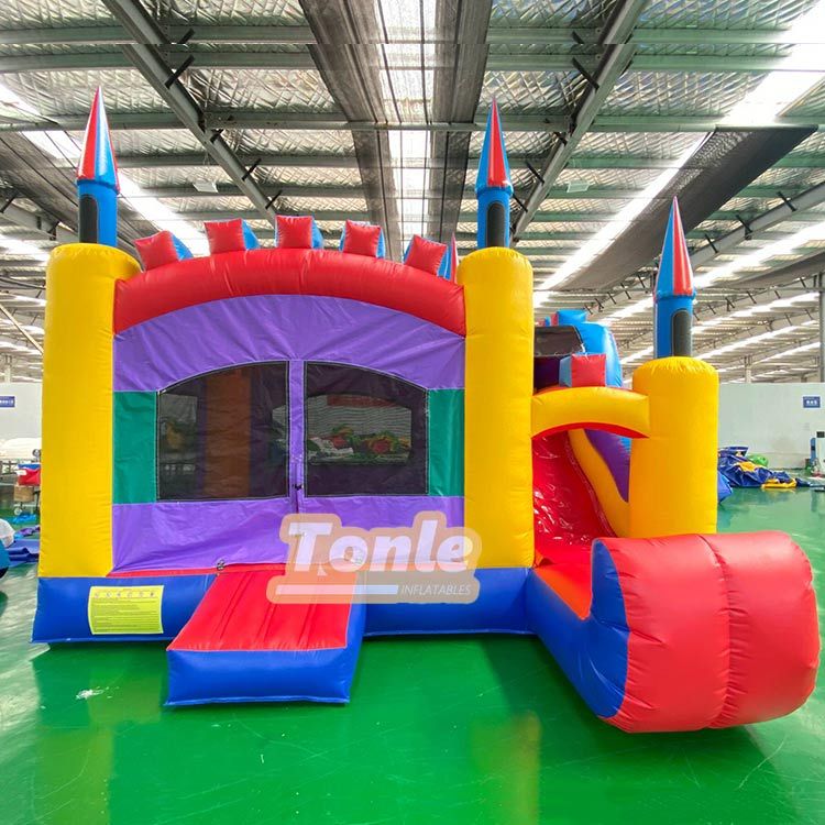 Classic inflatable bounce house, bouncy castle slide combo