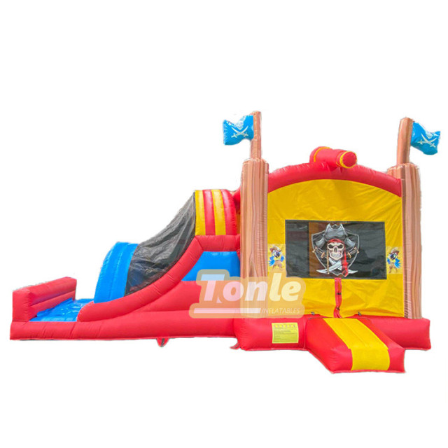 Pirate Ship Themed Inflatable Dry Slide Combo