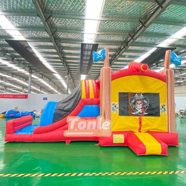 Pirate Ship Themed Inflatable Dry Slide Combo