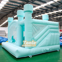 Macaron Dream Blue Inflatable Wedding Castle Wedding Inflatable Bounce House Slide Combo