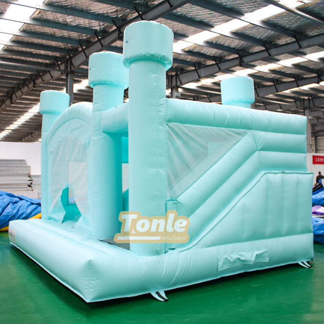 Macaron Dream Blue Inflatable Wedding Castle Wedding Inflatable Bounce House Slide Combo