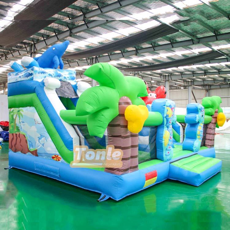 Ocean themed small inflatable playground