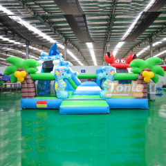 Ocean themed small inflatable playground
