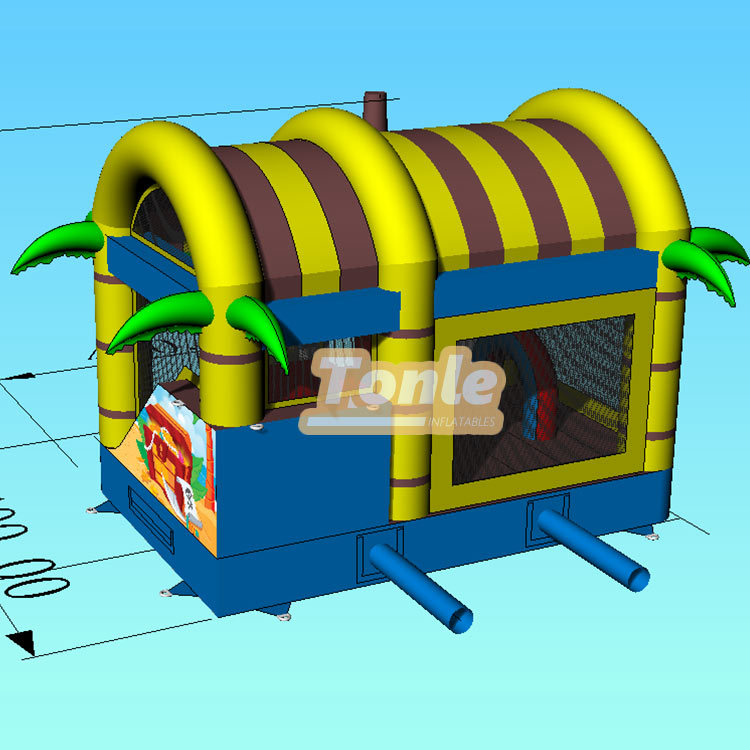 Peter Pan's Pirate Adventure Bouncy Castle Bouncy Bouncy House with Slides