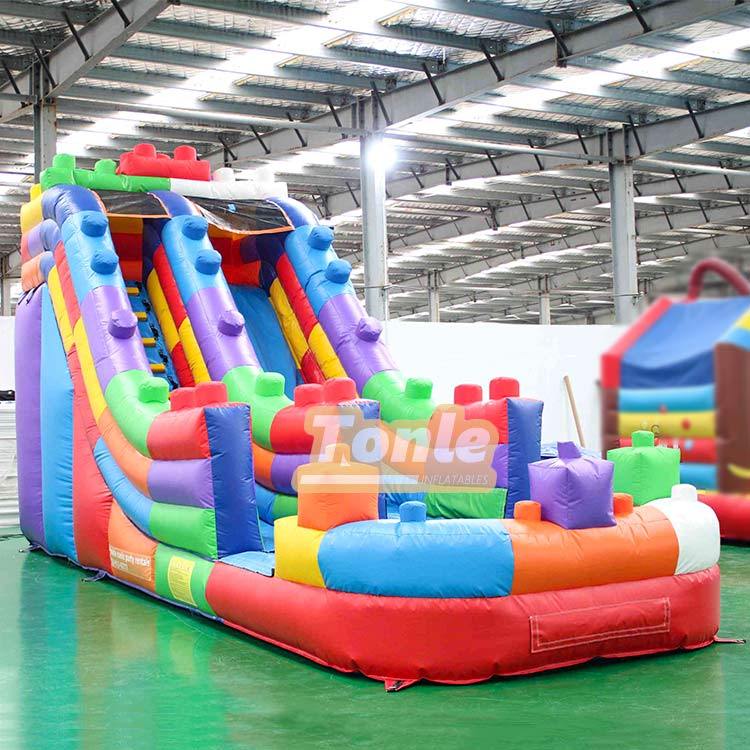 Lego Building Blocks Inflatable Water Slide
