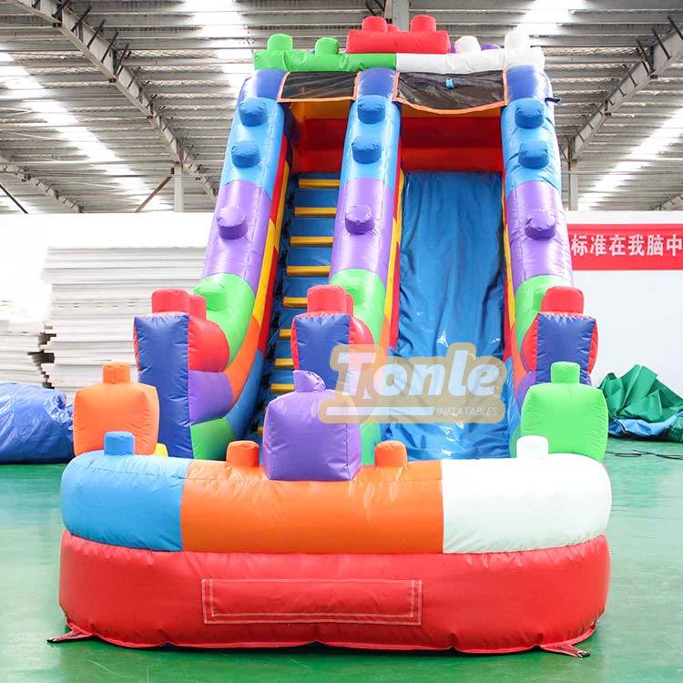 Lego Building Blocks Inflatable Water Slide