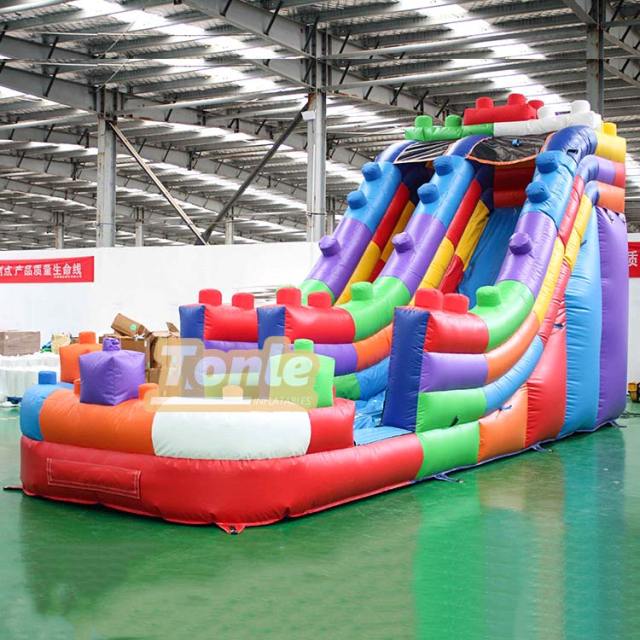 Lego Building Blocks Inflatable Water Slide
