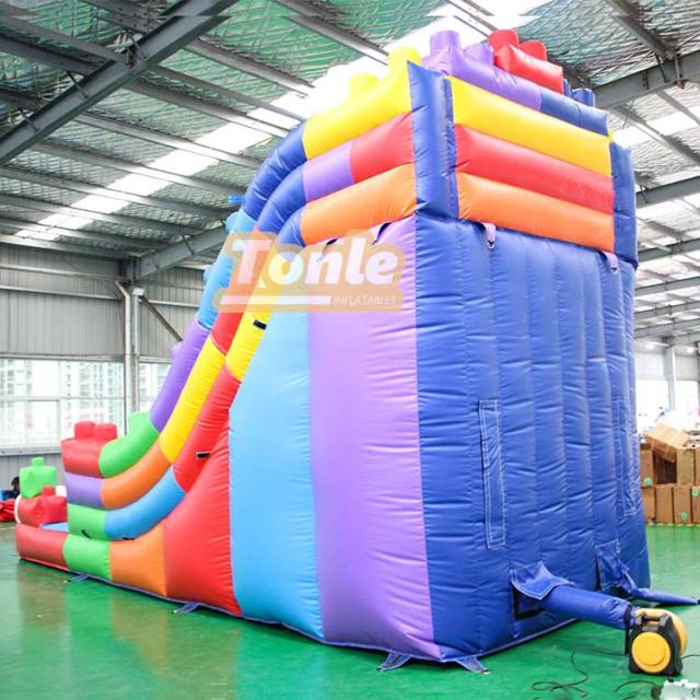 Lego Building Blocks Inflatable Water Slide