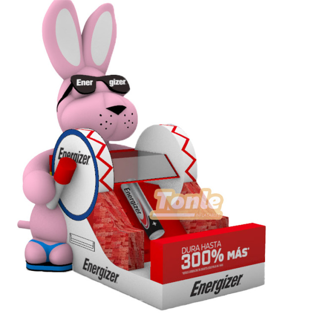 Inflatable energizer bunny cartoon inflatable rabbit slide