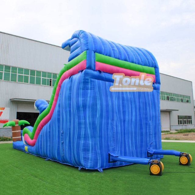 Inflatable tiki themed water slide