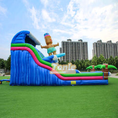 Inflatable tiki themed water slide