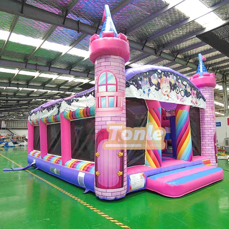 Unicorn Themed Bouncy Castle Inflatable Bounce Playground Amusement Park
