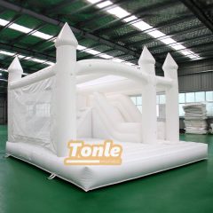 Wedding Bounce House With Slide Combo white bouncy castle