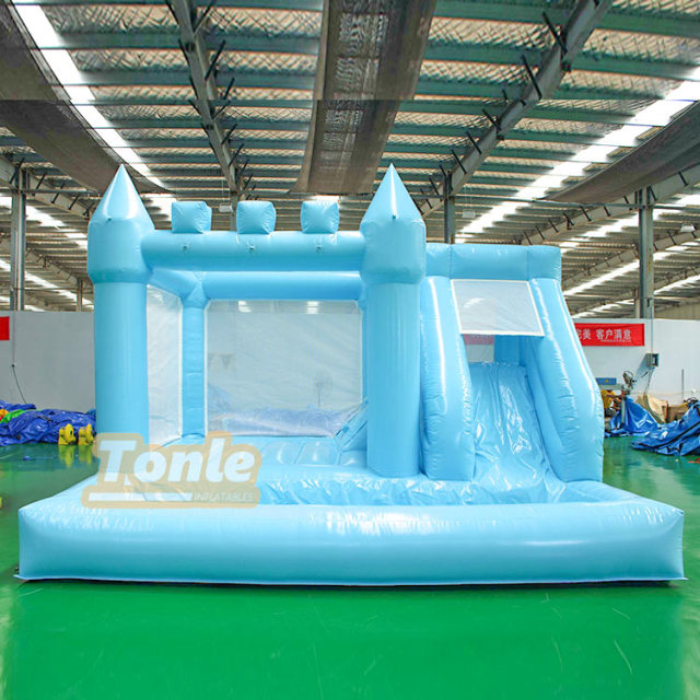 Wedding Bounce House With Slide Combo white bouncy castle