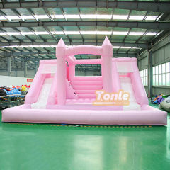 Wedding Bounce House With Slide Combo white bouncy castle