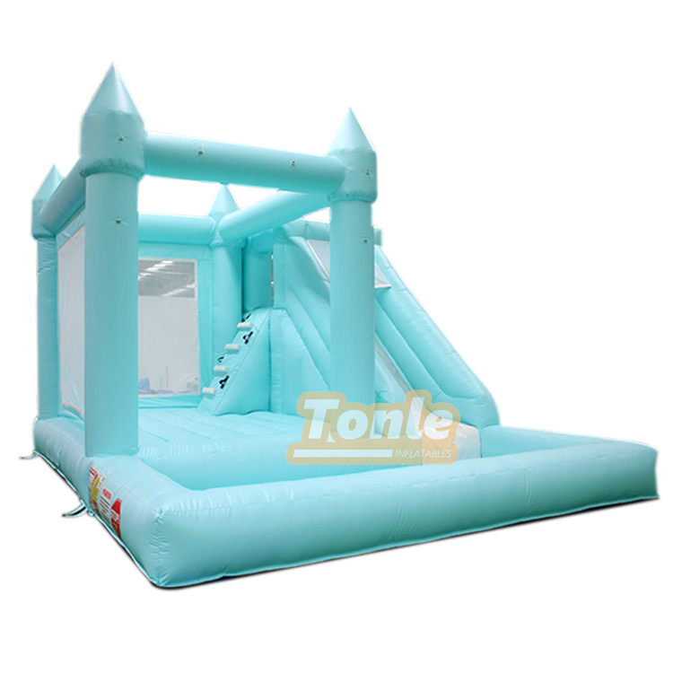 Wedding Bounce House With Slide Combo white bouncy castle